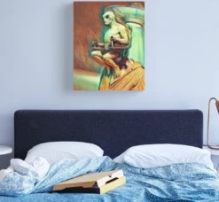 The Horror Dome Decorations Area 51 Alien Canvas Print