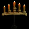 Skeletons And More "Candelabra Table Top Halloween Prop W/ 5 Flicker Candles" Haunted House Lighting