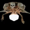 Skeletons And More "Ceiling Fan With Skeleton Arms, Skulls, And Light" Haunted House Lighting Decorations