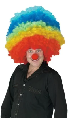 Morris "Clown - Rainbow Afro" Mega Halloween Wig