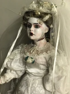 The Horror Dome "Creepy Porcelain Doll - Frankensteins Bride" HD Studios Halloween Prop