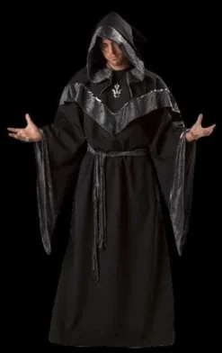 Morris Costumes "Dark Sorcerer / Wizard" Costume