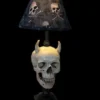 Skeletons And More "Desk Lamp With Devil Skull And Bone Shade" Haunted House Lighting Horror Movie Props