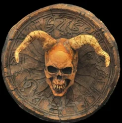 Morris Props "Devil Wall Plaque" Hanging Haunted House Decoration