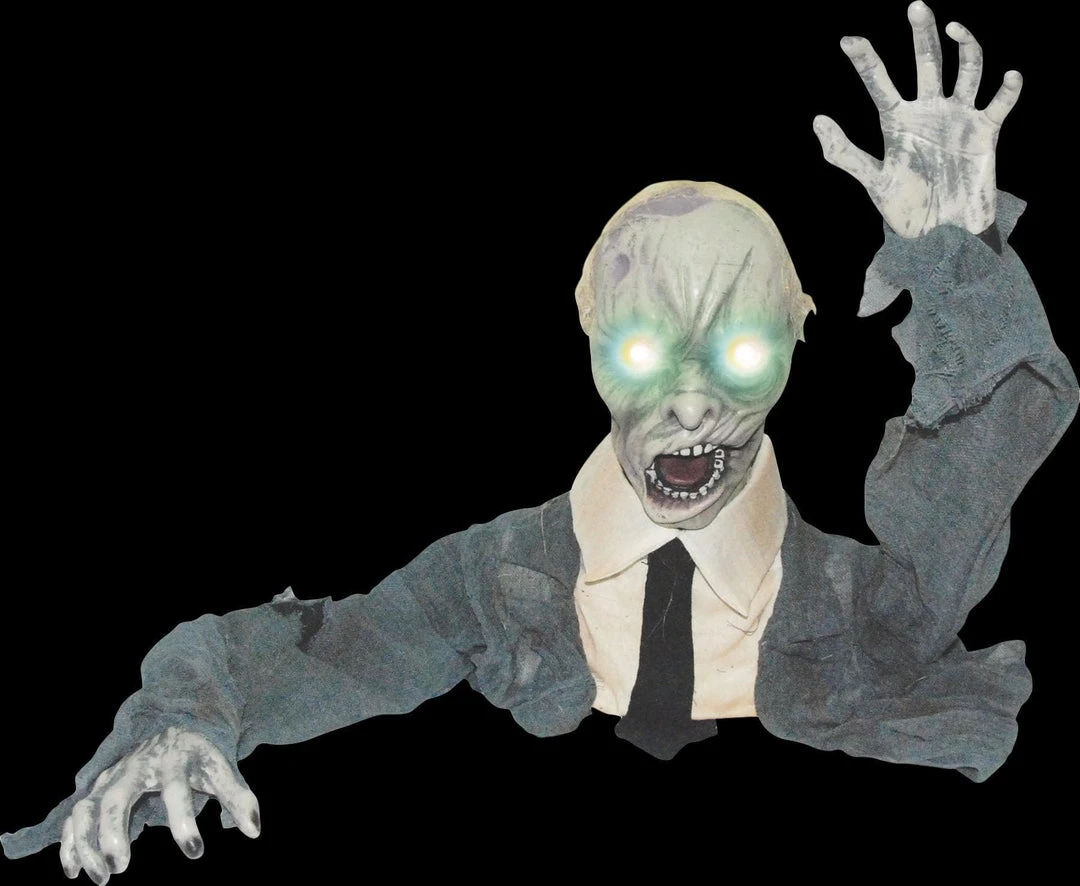 Morris "Groundbreaker Zombie W LED Eyes" Graveyard Halloween Prop Props