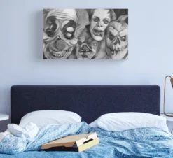 The Horror Dome Decorations Horror Faces Canvas Print