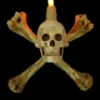Skeletons And More "Humerus Bone Wall Sconce With 3 Inch Skull" Haunted House Lighting