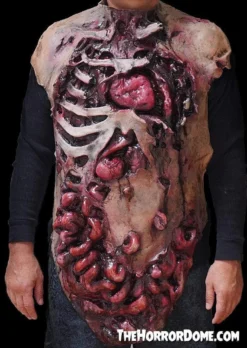 The Horror Dome Hands & Feet Movie Quality Gutted Zombie Chest" Halloween Costume Accessory