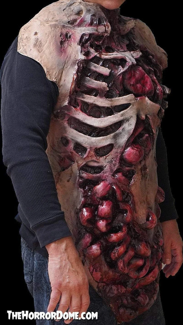 The Horror Dome Hands & Feet Movie Quality Gutted Zombie Chest" Halloween Costume Accessory