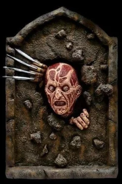 The Horror Dome "Nightmare On Elm Street - Freddy Tombstone" Hanging Halloween Decoration