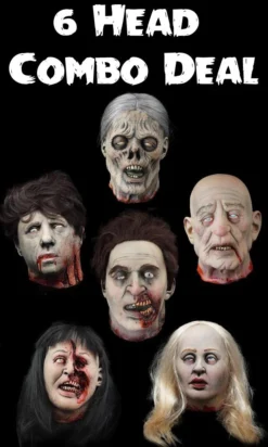 The Horror Dome "Severed Heads Halloween Props" - 6x Package Deal