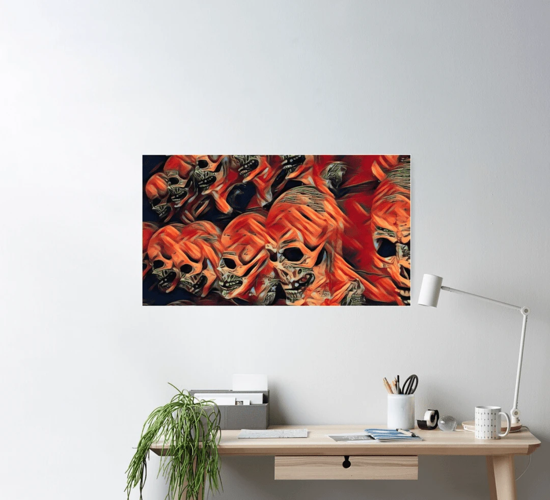 The Horror Dome Decorations Skull Poster