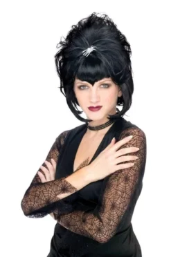 Morris "Spiderella Black Bouffant" Halloween Wig Accessories