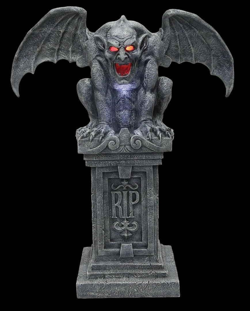 Morris "Stone Gargoyle With Sound And Lights" Halloween Decoration