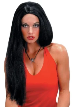 Morris Accessories "Straight Black" Halloween Wig - 24'