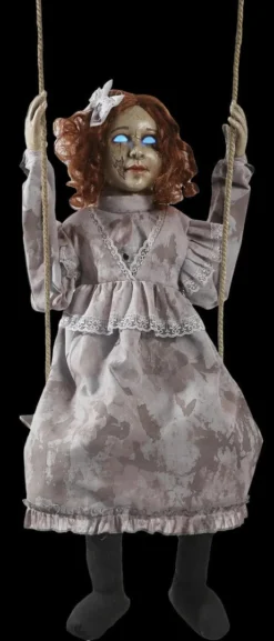 Morris Props "Swinging Decrepit Doll" Electric Animated Halloween Prop