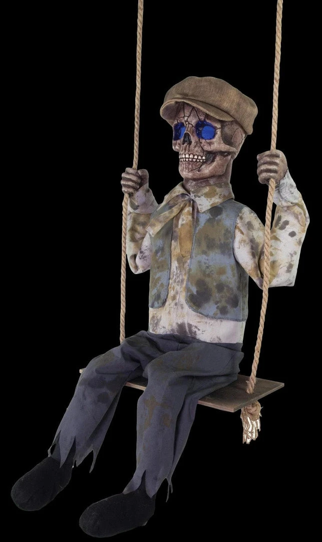 Morris Props "Swinging Skeletal Boy" Electric Animated Halloween Prop