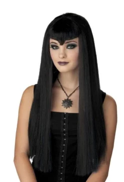 Morris "Vampire - Straight Black Hair" Halloween Wig