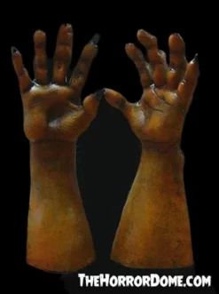 The Horror Dome Hands & Feet "Werewolf Hands - Brown" Deluxe Halloween Costume Gloves