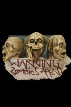 Morris "Zombie Wall Plaque - 3 Faced" Hanging Halloween Decoration Props